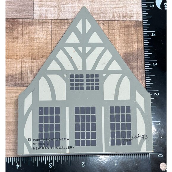 1984 Cats Meow Series New Masters Gallery Wooden Shelf Sitter Vintage Collectibl - Picture 2 of 2